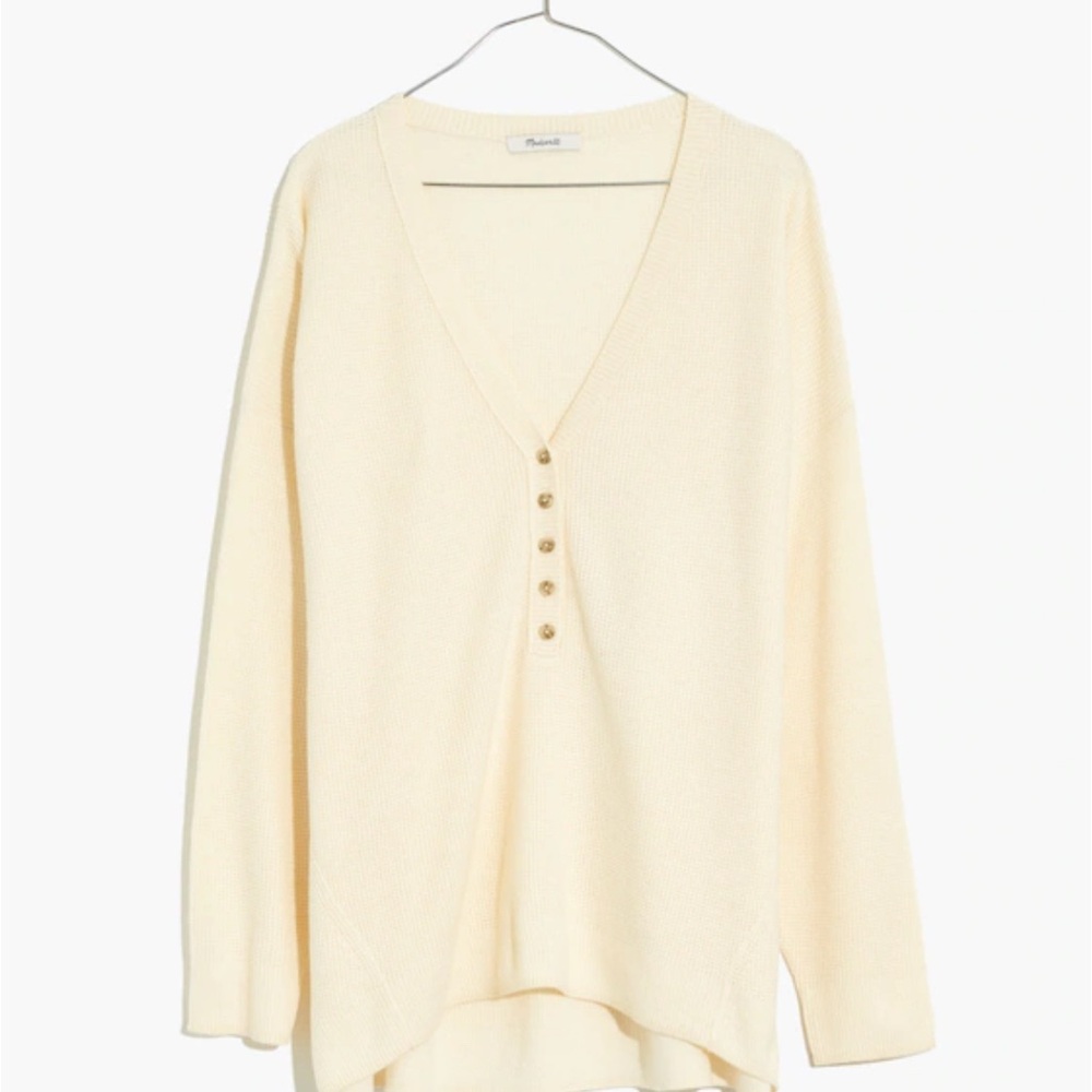 Madewell (XL) Asherton Waffle Henley Sweater - Picture 4 of 7